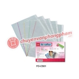 Bìa lỗ TL A4 FO-CS01 có viền 4 màu dày